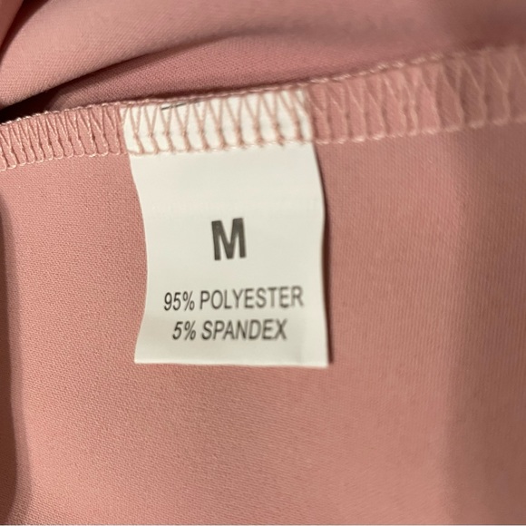 Gorgeous pink V neck long sleeve chiffon blouse NWOT - Picture 3 of 4